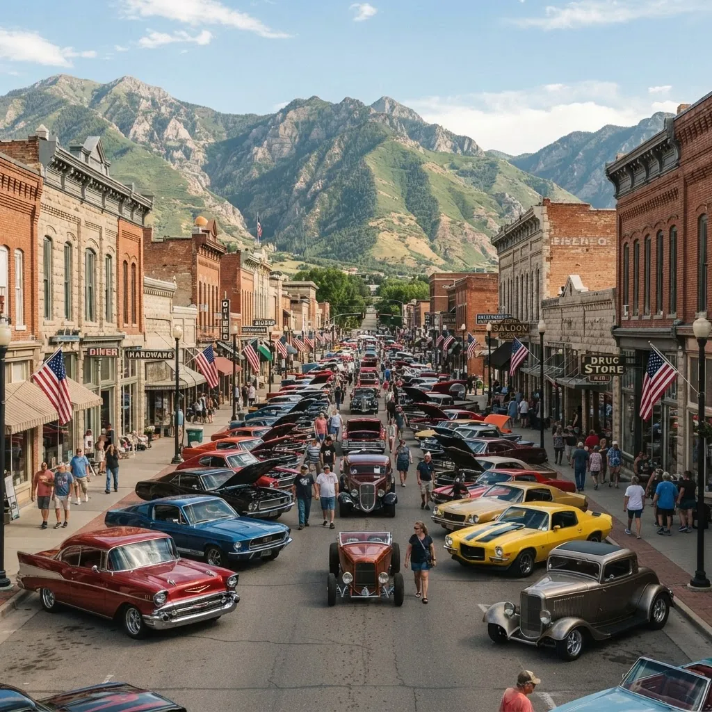 Logan car scene at golden hour