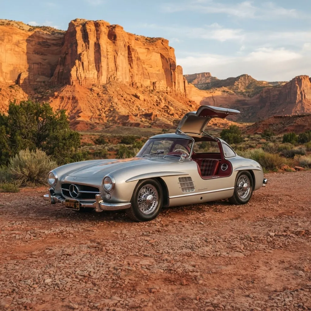 St. George car scene at golden hour